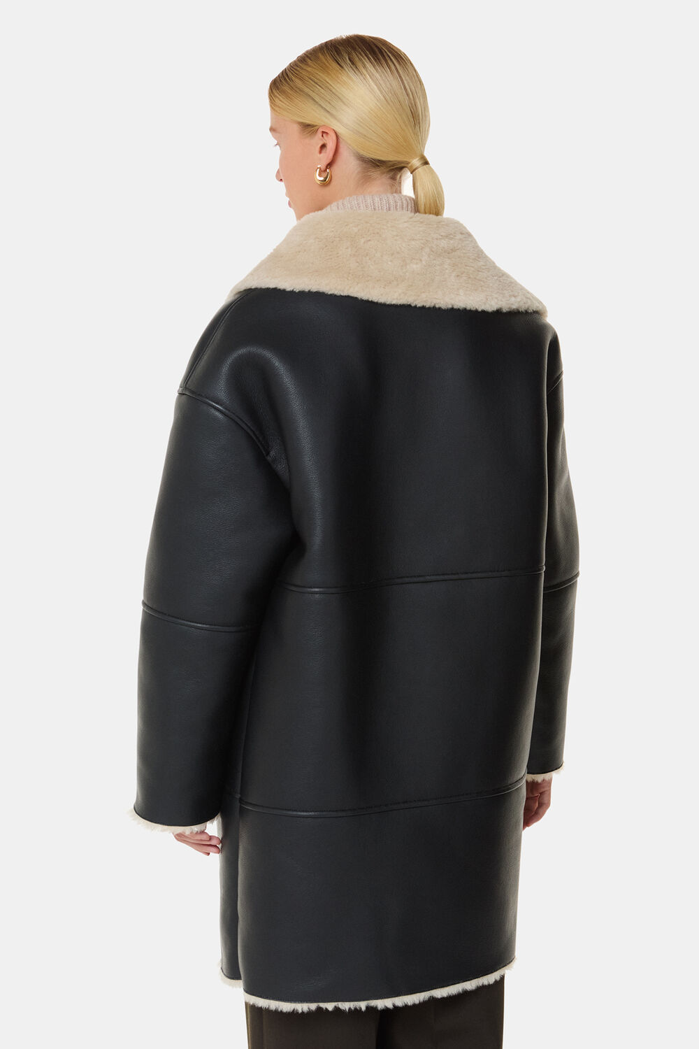 Black Luella Faux Fur Coat