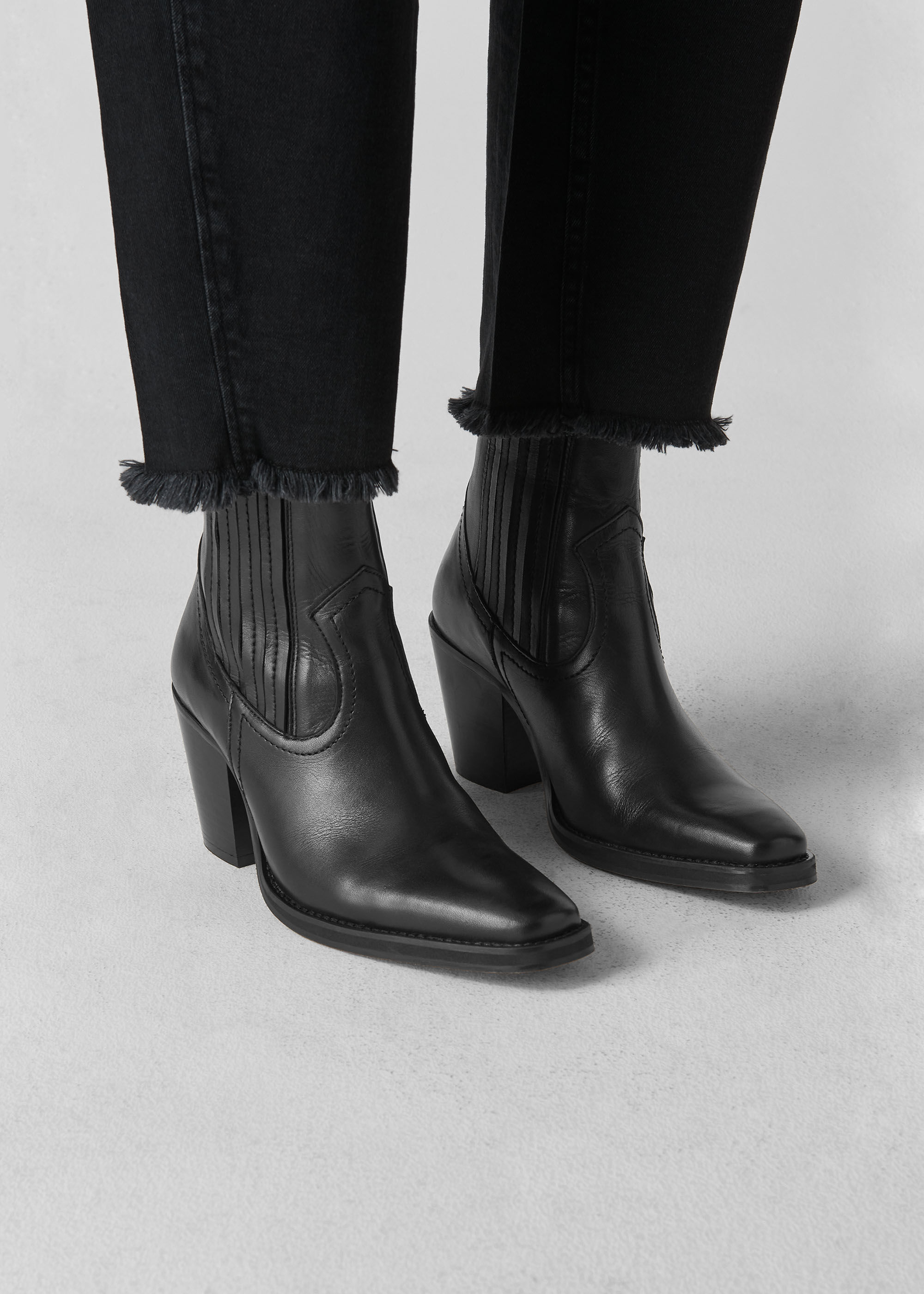 Black Allington Western Boot | WHISTLES 