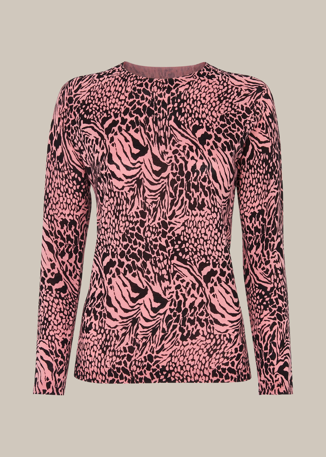 Desert Zebra Printed Crew Neck