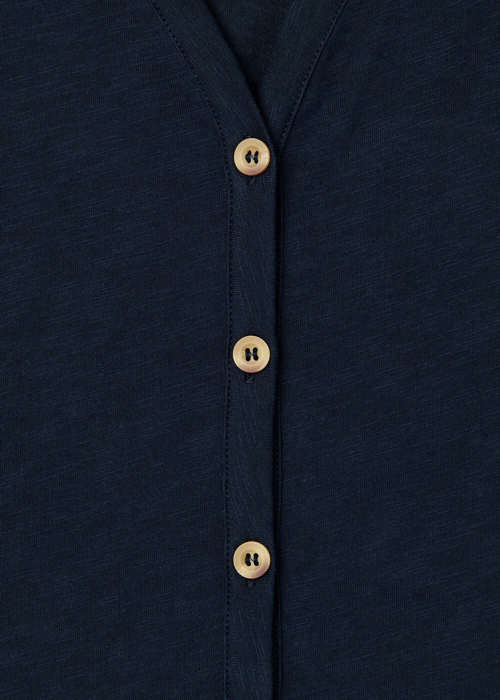 Ella V Neck Button Through Tee