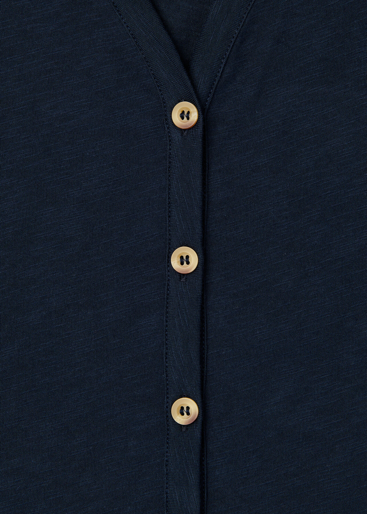 Ella V Neck Button Through Tee