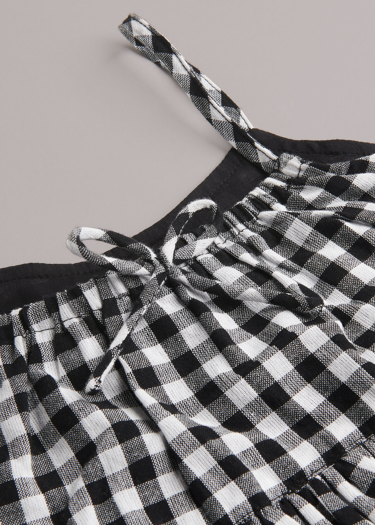 Black/Multi Gingham Carmen Dress | WHISTLES