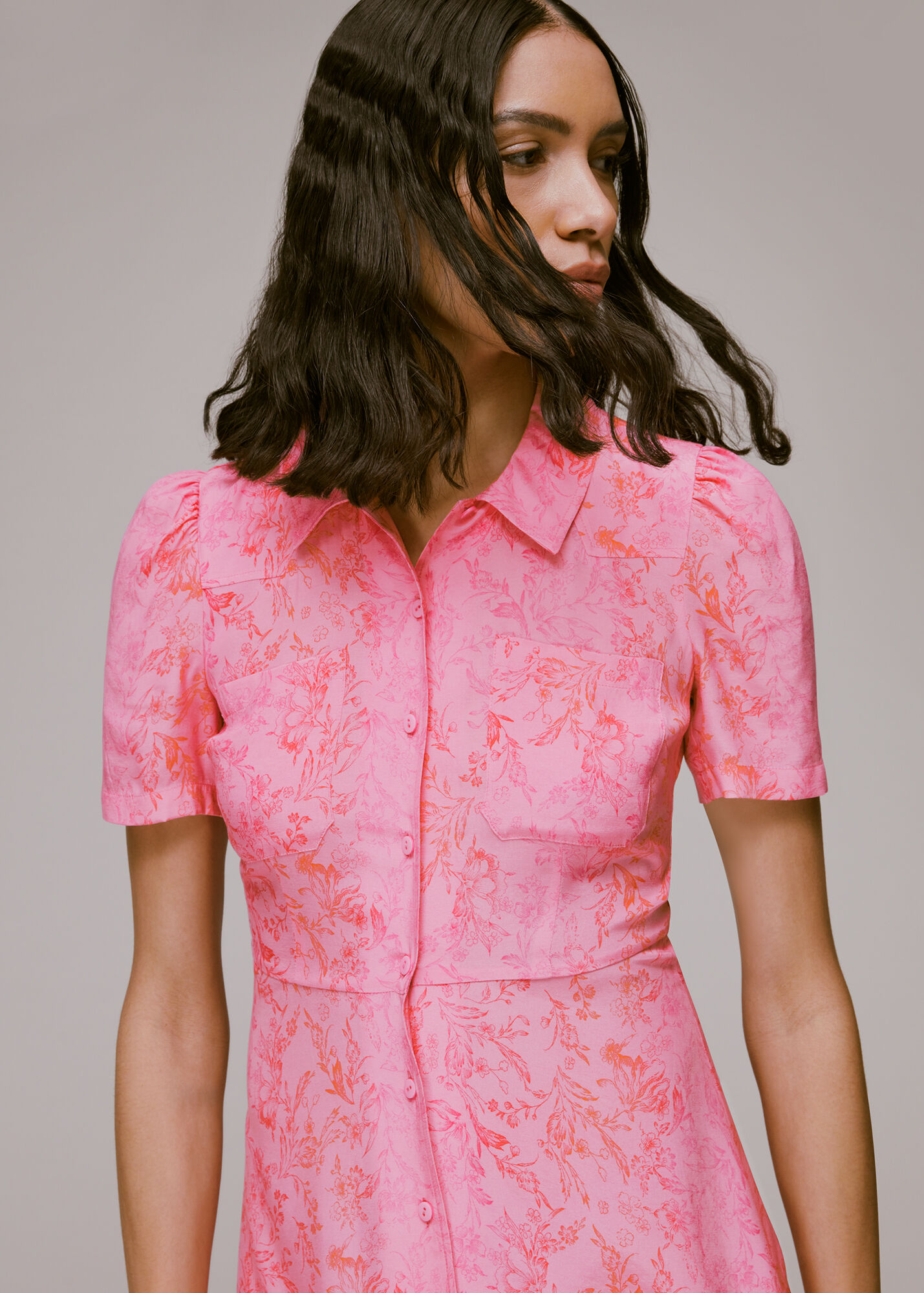 Pink/Multi Robyn Baroque Shirt Dress WHISTLES