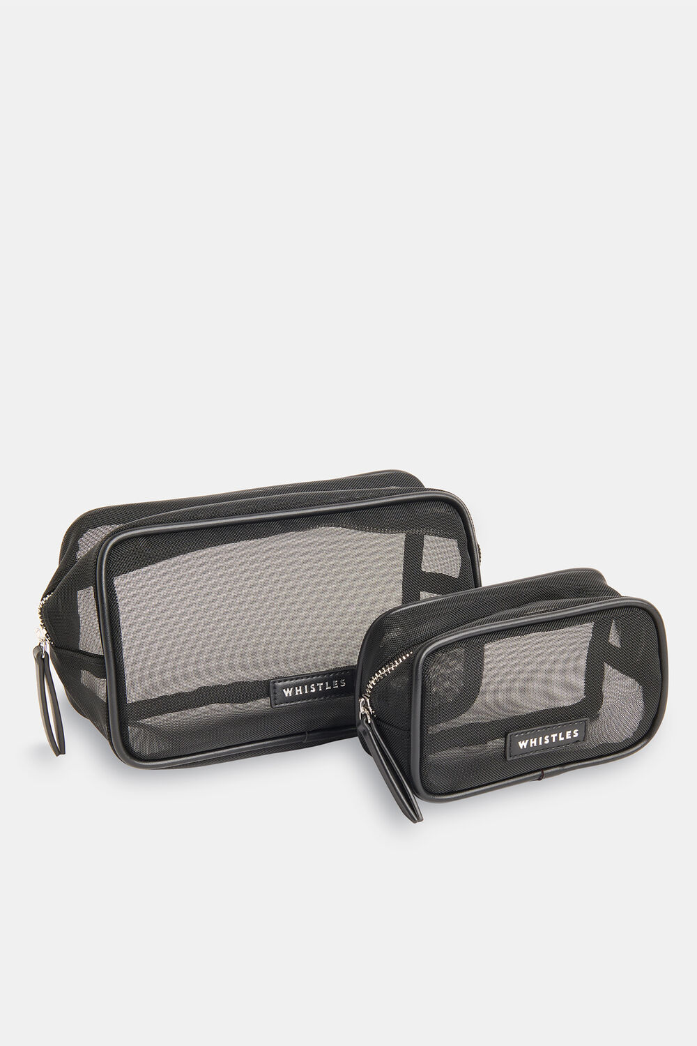Black Mesh Wash Bag Set