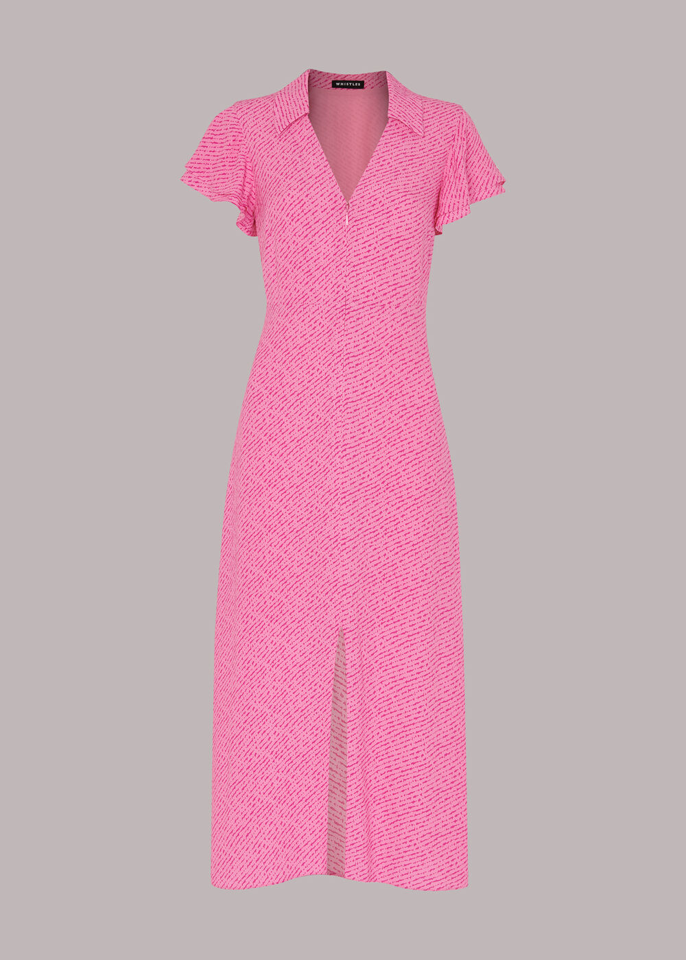 Petite Nina Diagonal Fleck Midi Dress