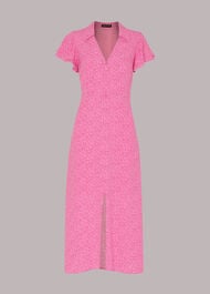 Petite Nina Diagonal Fleck Midi Dress