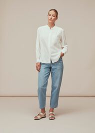 Textured Gather Detail Shirt