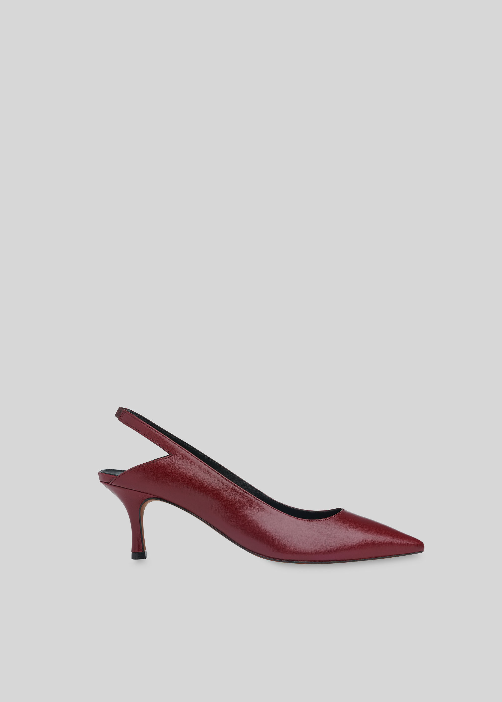 Burgundy kitten heel sales shoes