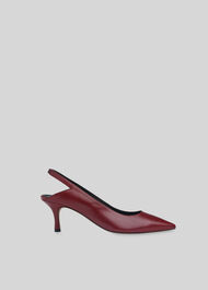 Clare Cutout Slingback Shoe Burgundy