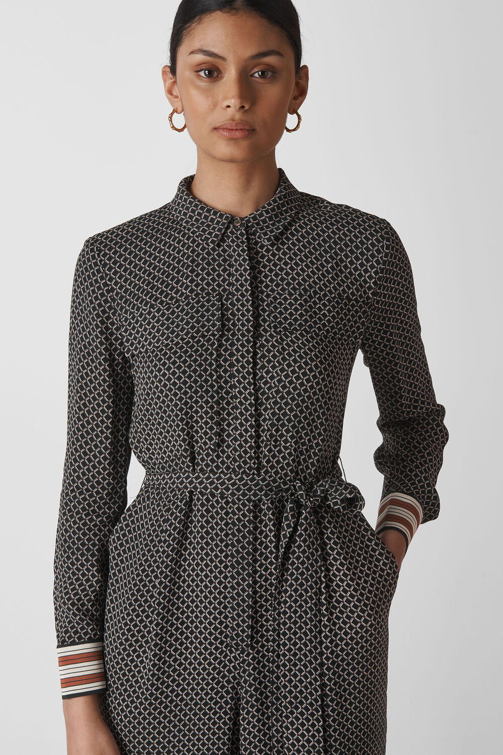 Foulard Stripe Print Jumpsuit Navy/Multi