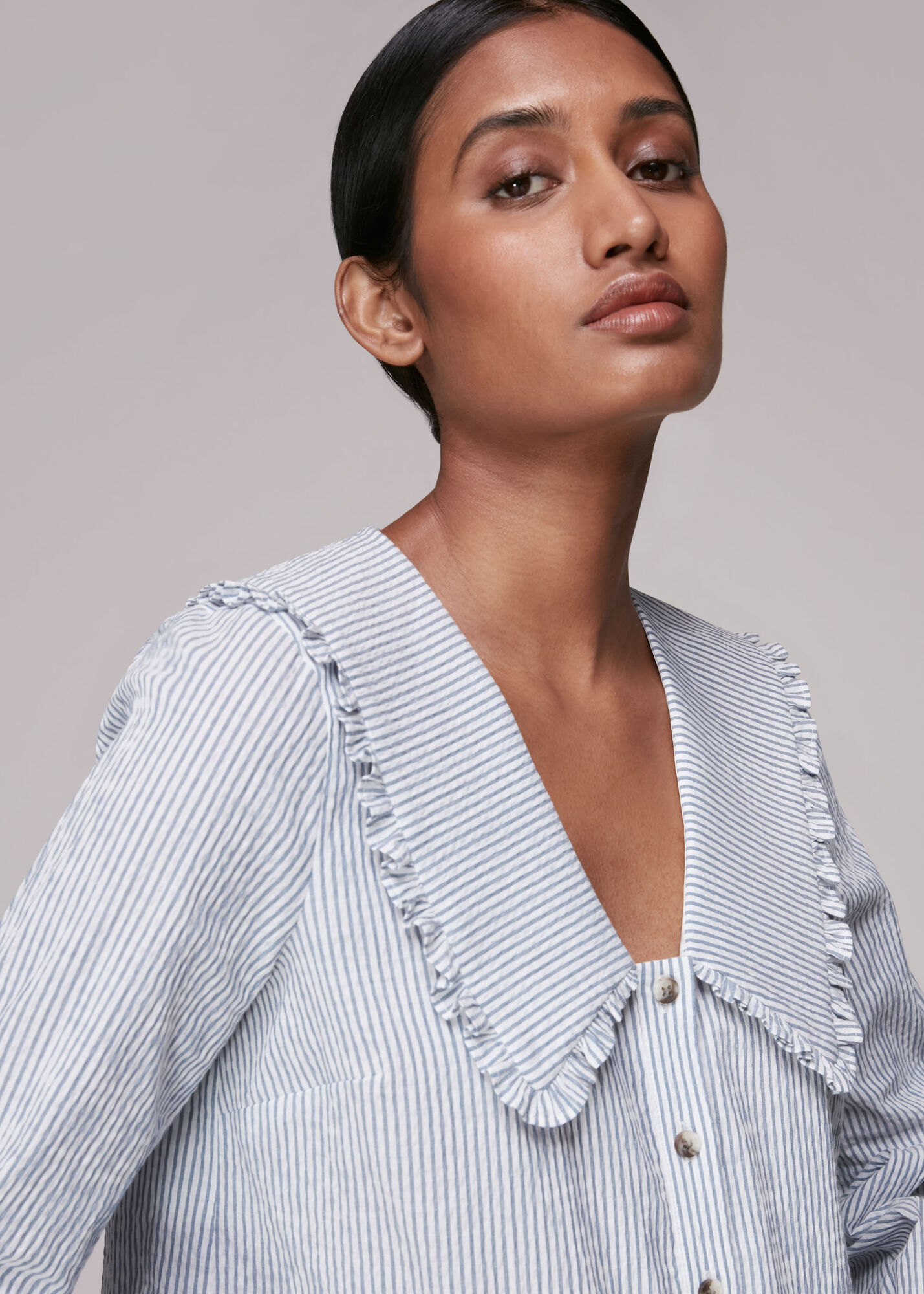 Striped Collar Top main image 0