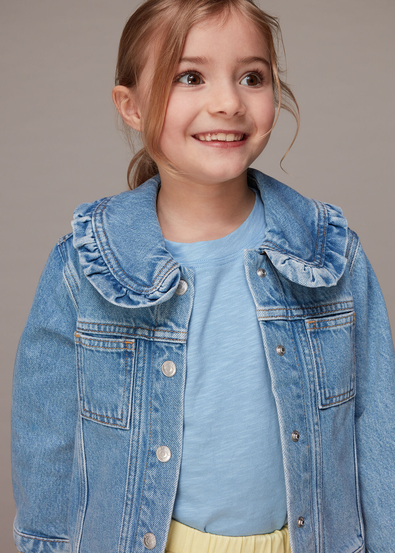 Denim Collar Denim Jacket | WHISTLES | Whistles UK