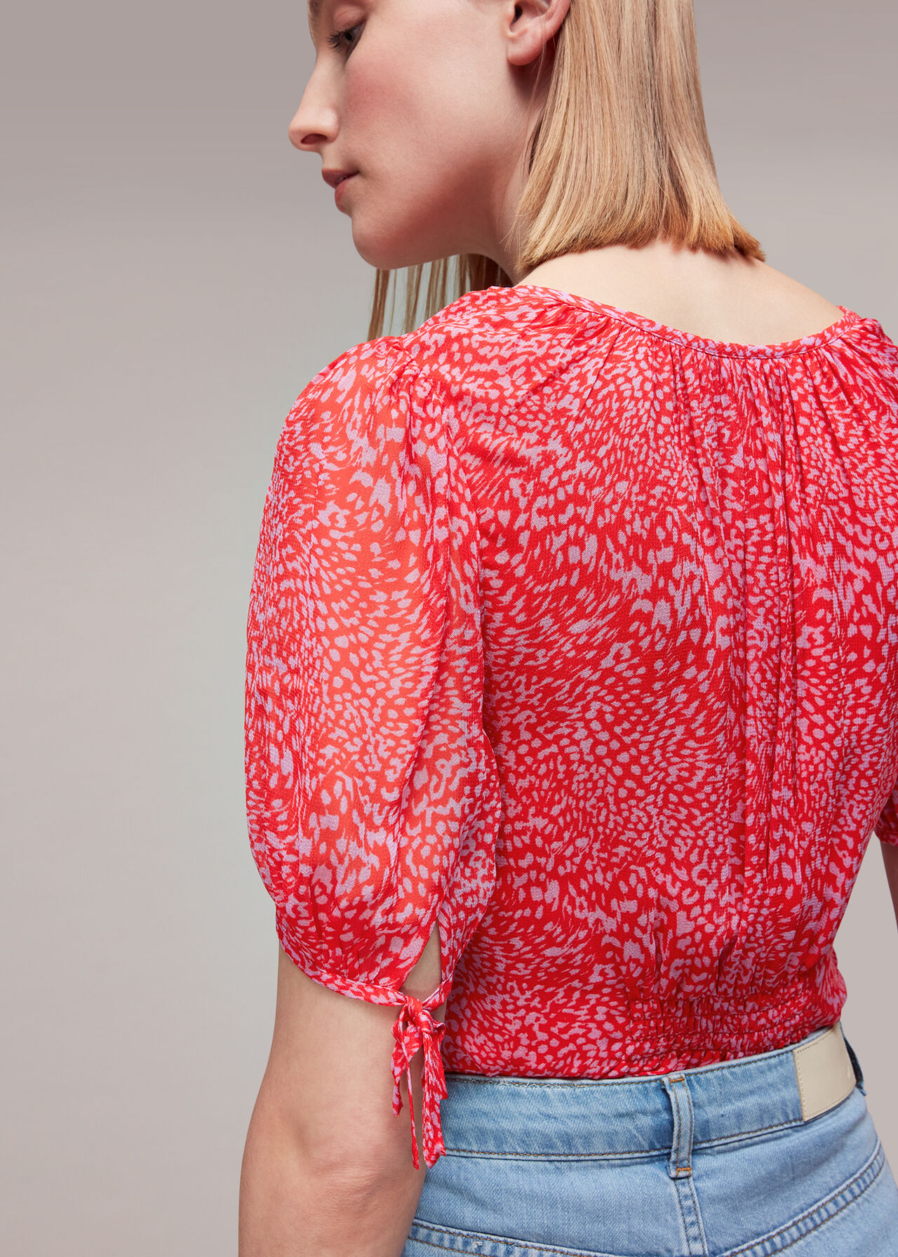 Diagonal Leopard Top