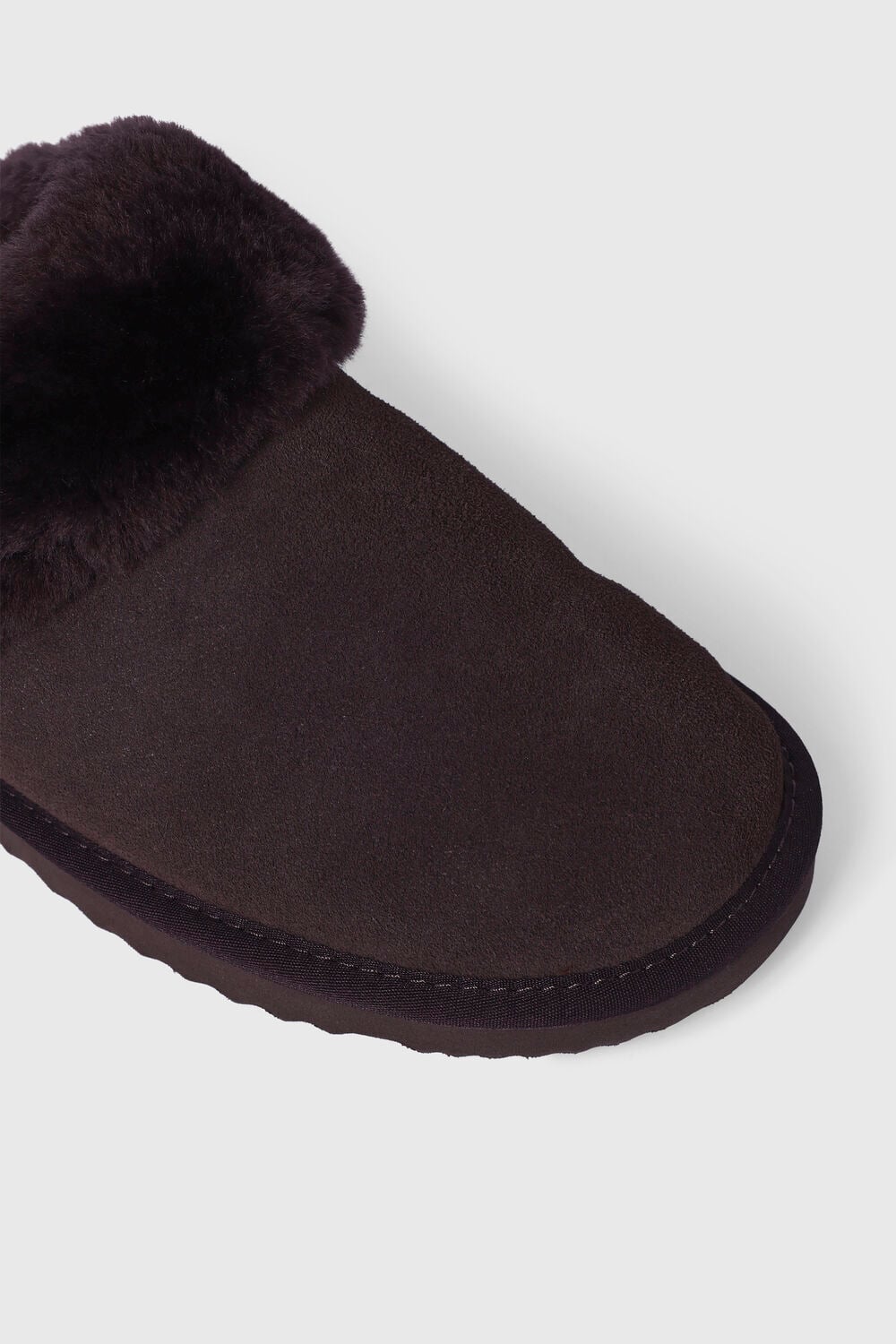 Chocolate Emilia Cuff Slipper
