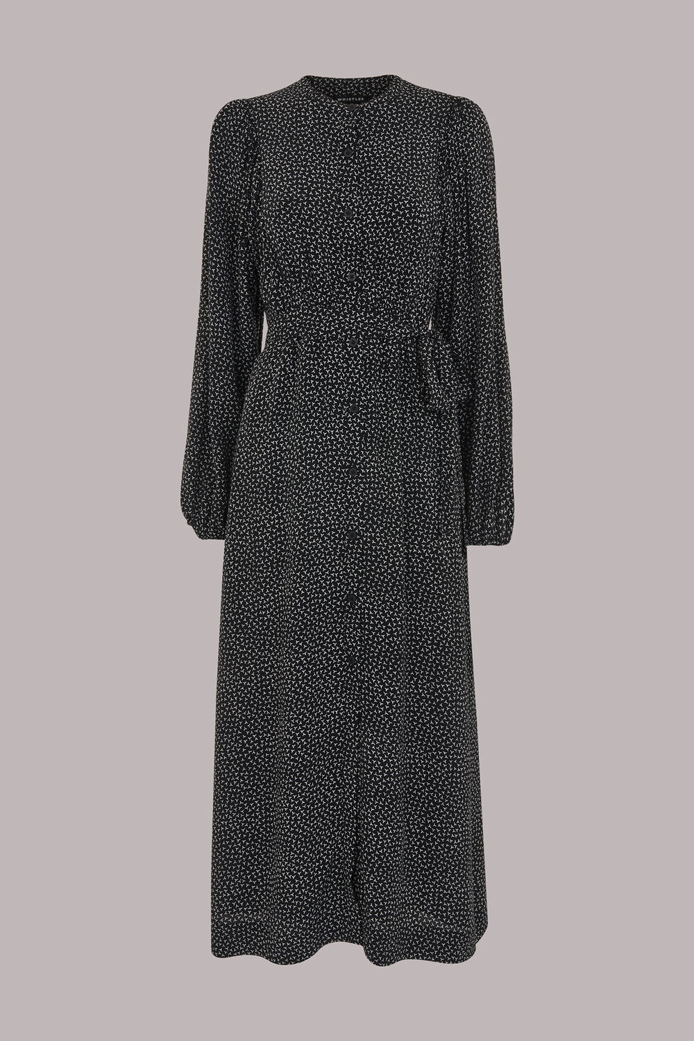 Scattered Y Print Midi Dress