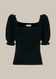 Square Neck Frill Knit