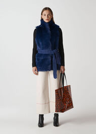 Belted Sheepskin Gilet