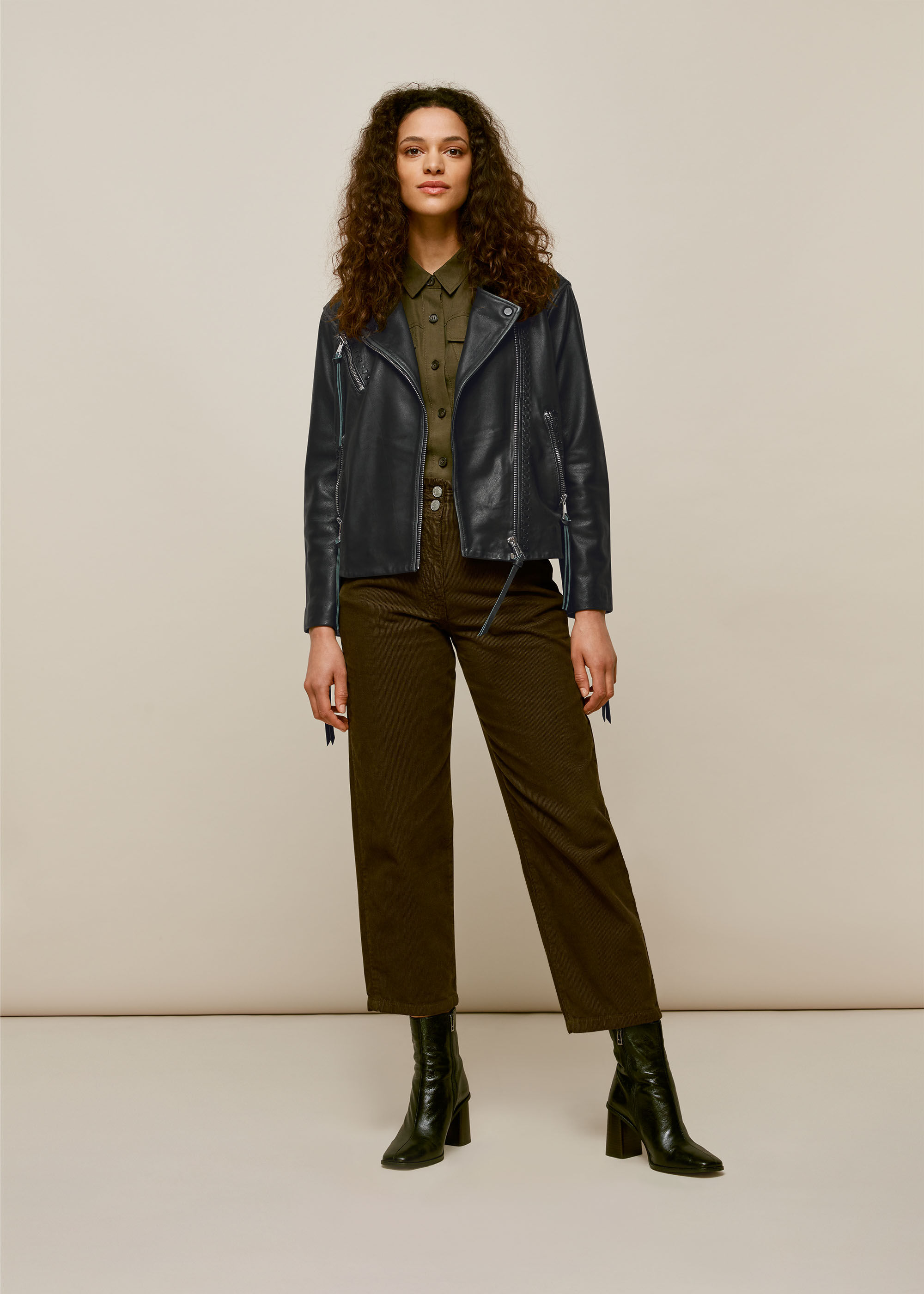 Whistles leather biker new arrivals jacket