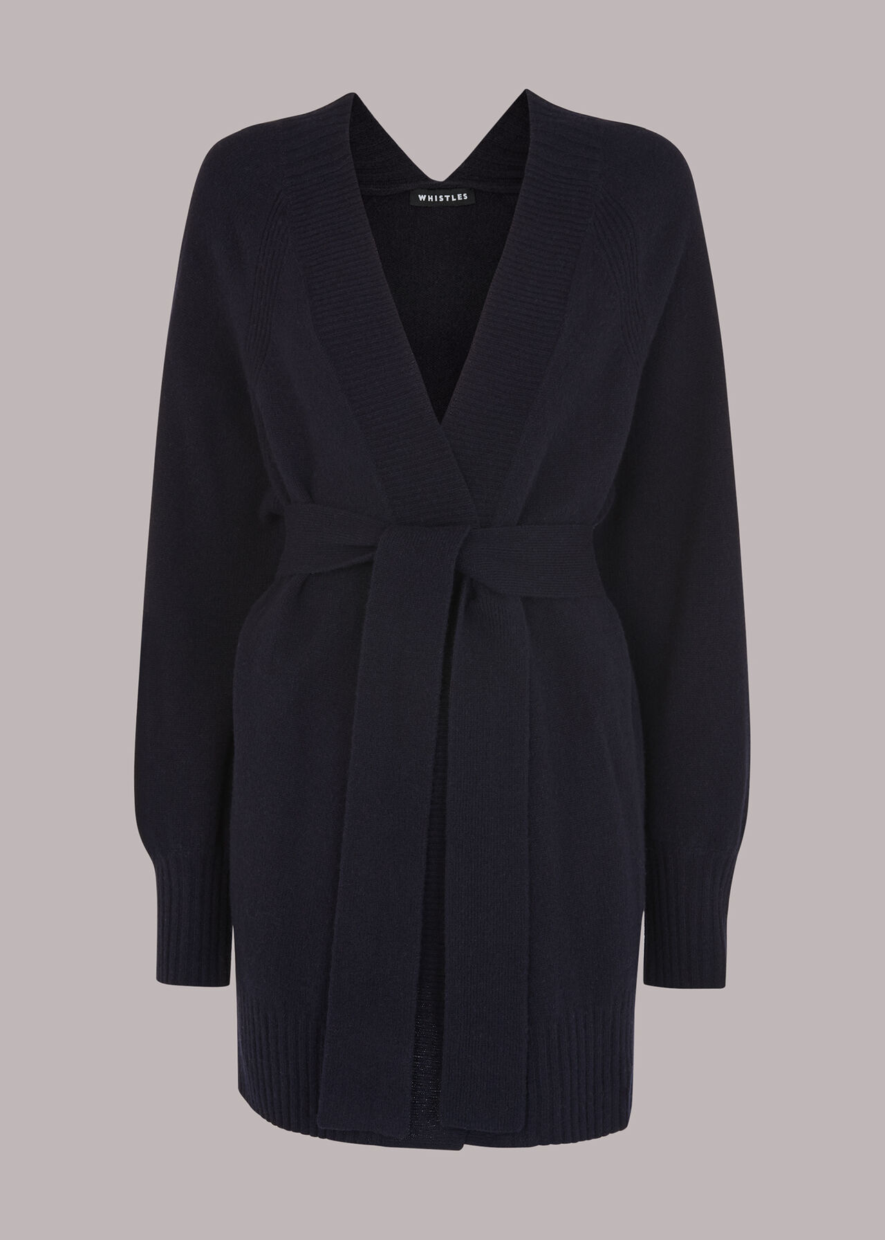 Knitted | Cardigan WHISTLES Navy Wrap |