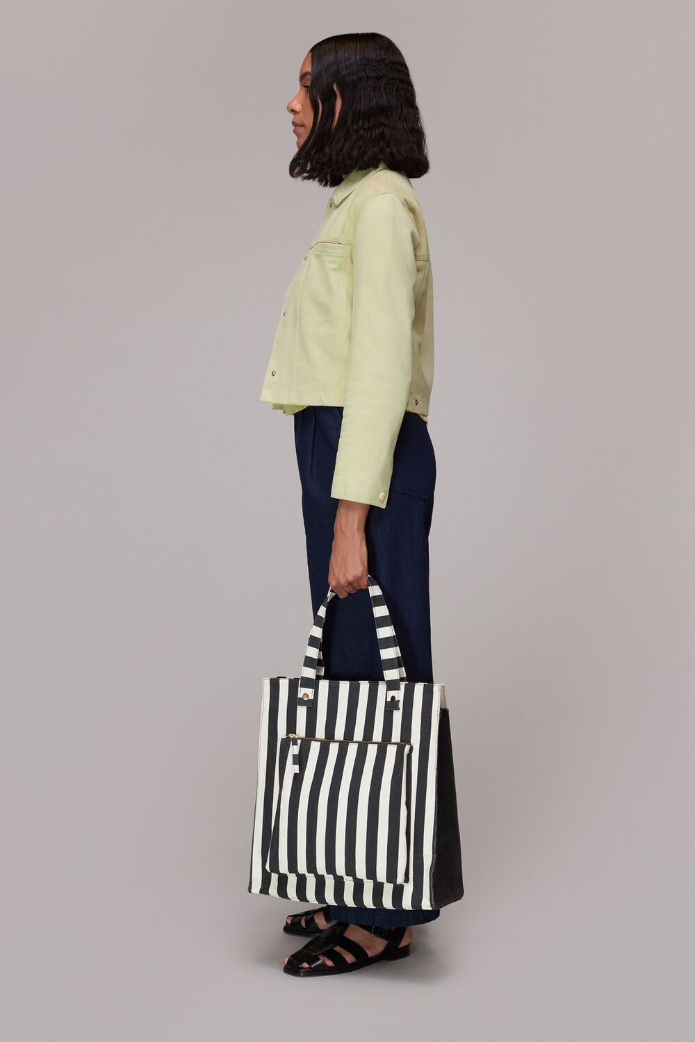Sena Striped Canvas Tote