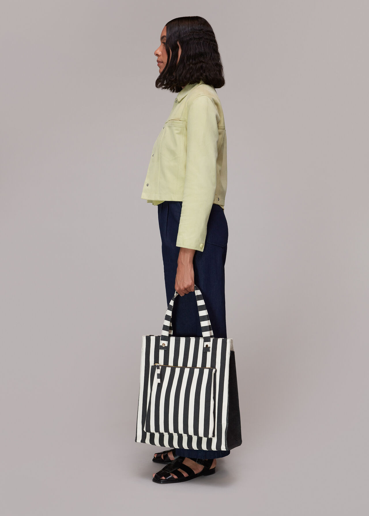 Sena Striped Canvas Tote