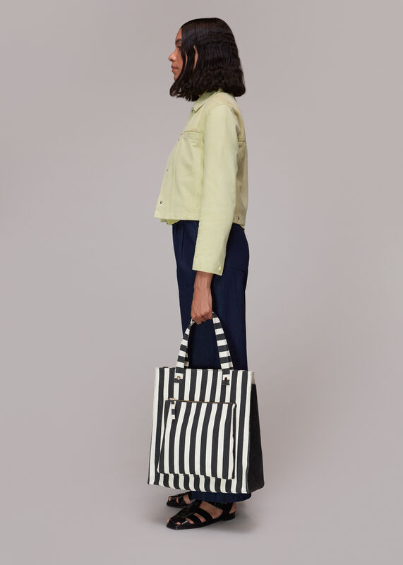 Sena Striped Canvas Tote
