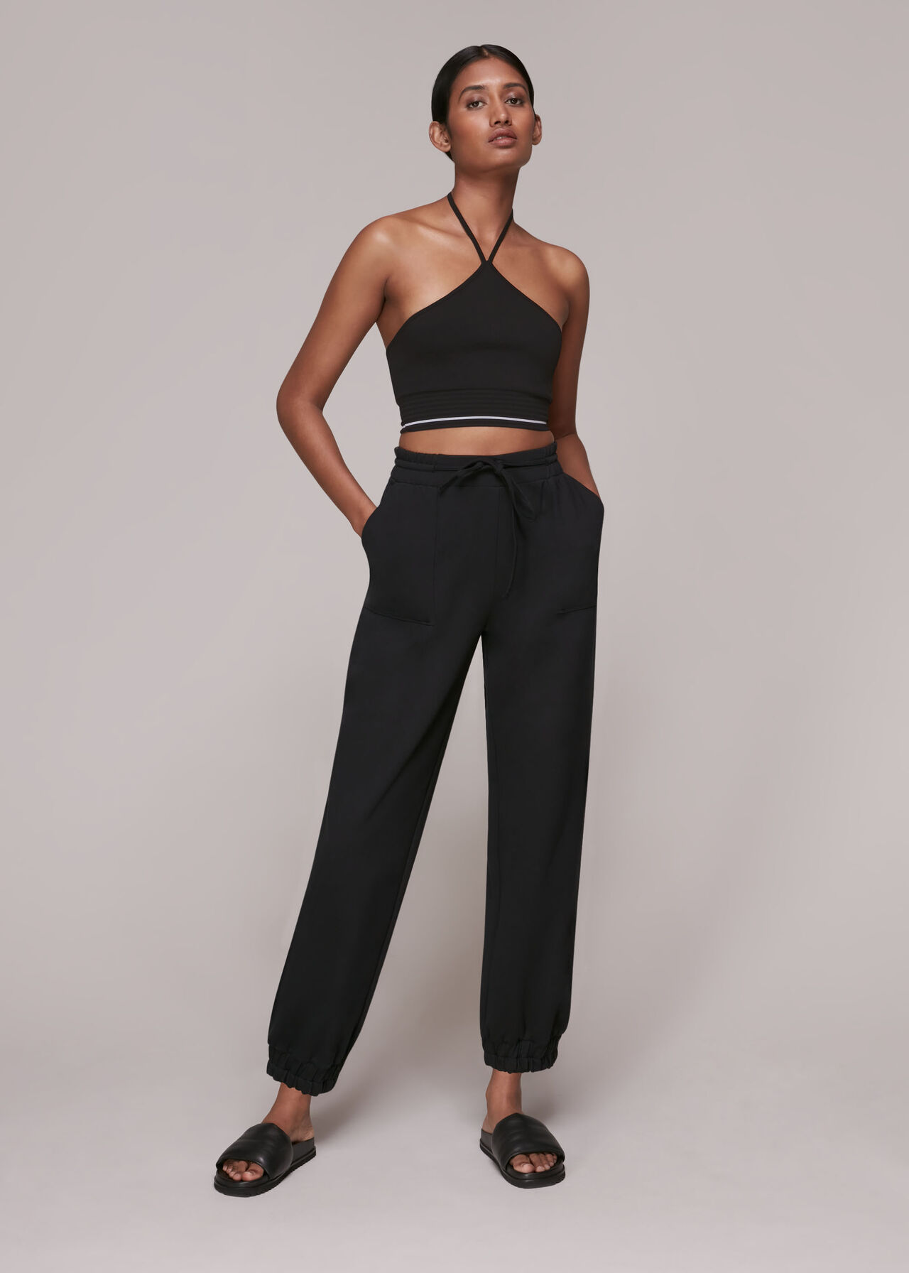 Rib Halter Neck