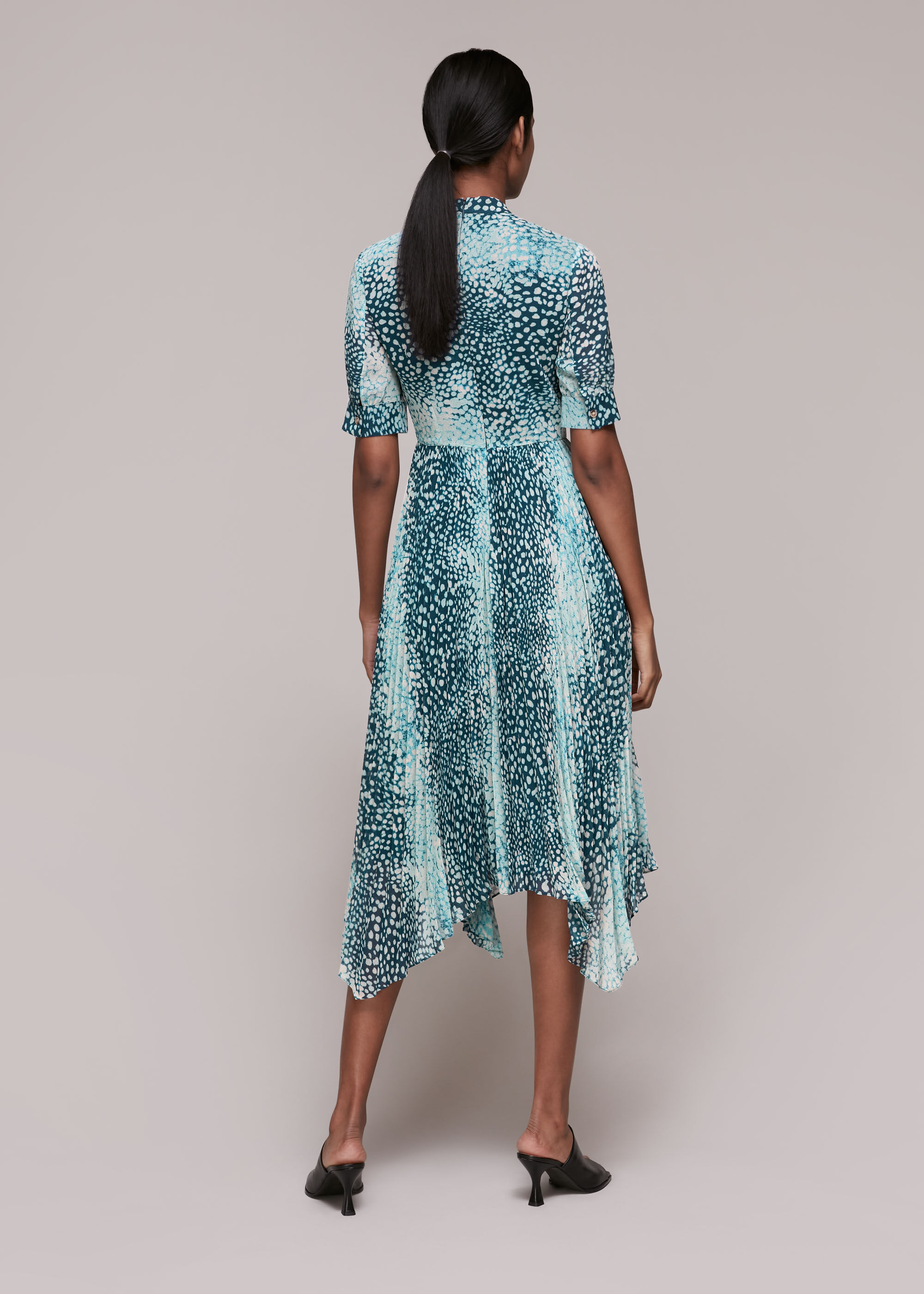Blue Multi Esme Dalmation Print Dress WHISTLES