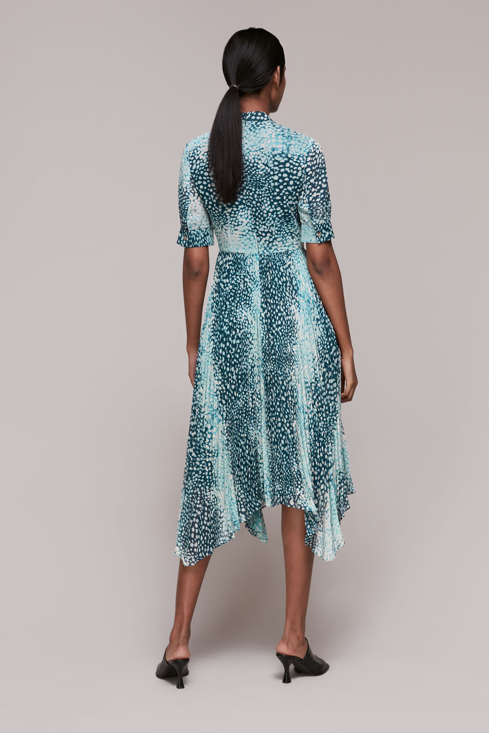Blue Esme Dalmation Print Dress