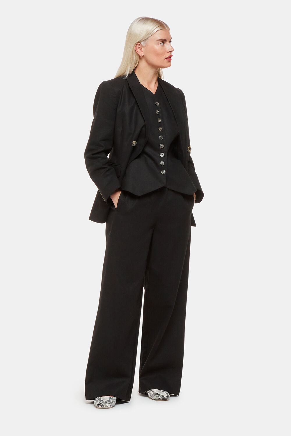 Petite Lindsey Linen Blend Waistcoat
