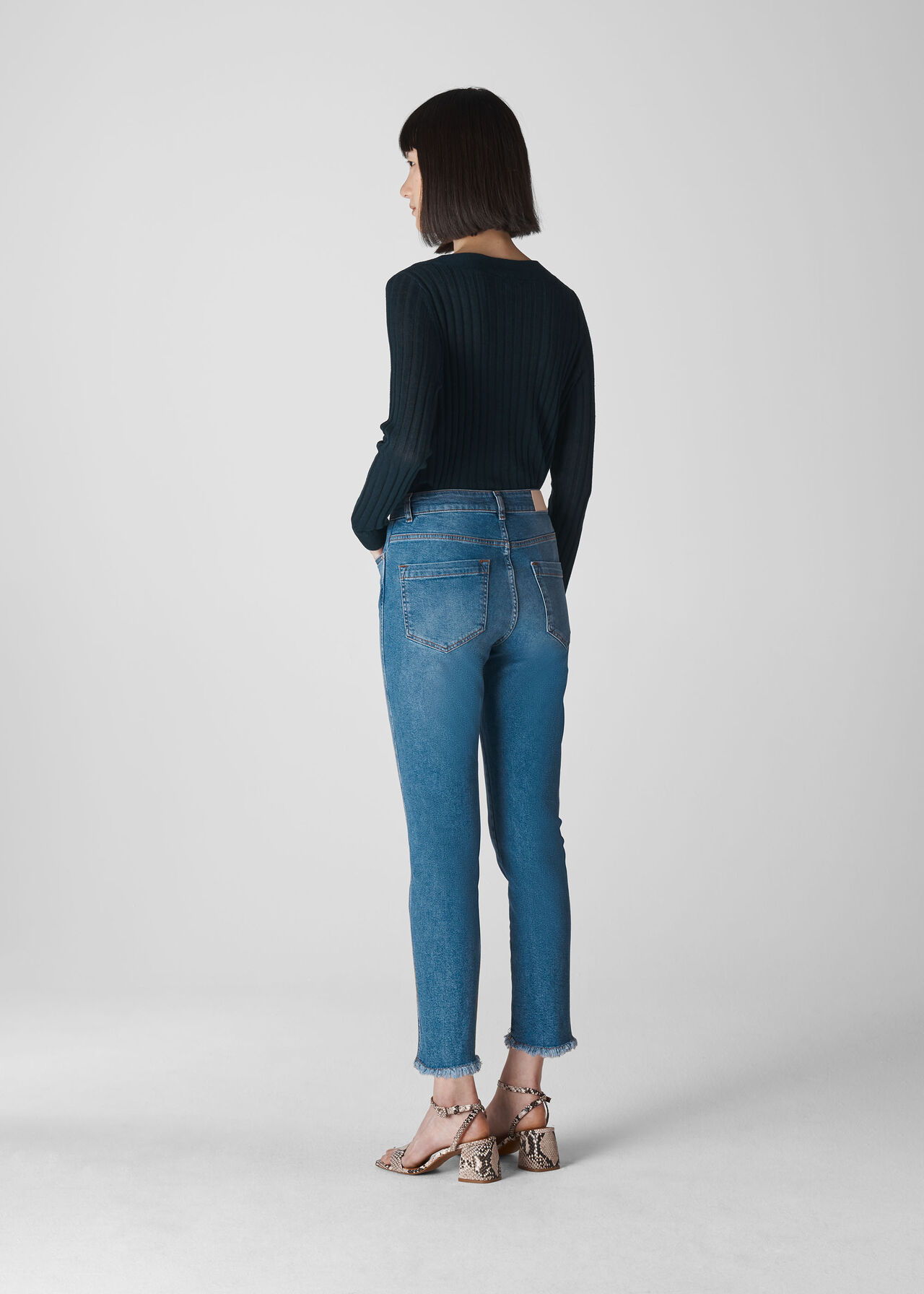 Slim Frayed Detail Jean