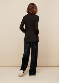 Crushed Velvet Trouser Black