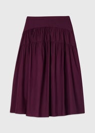 Tier Hem Cotton Skirt