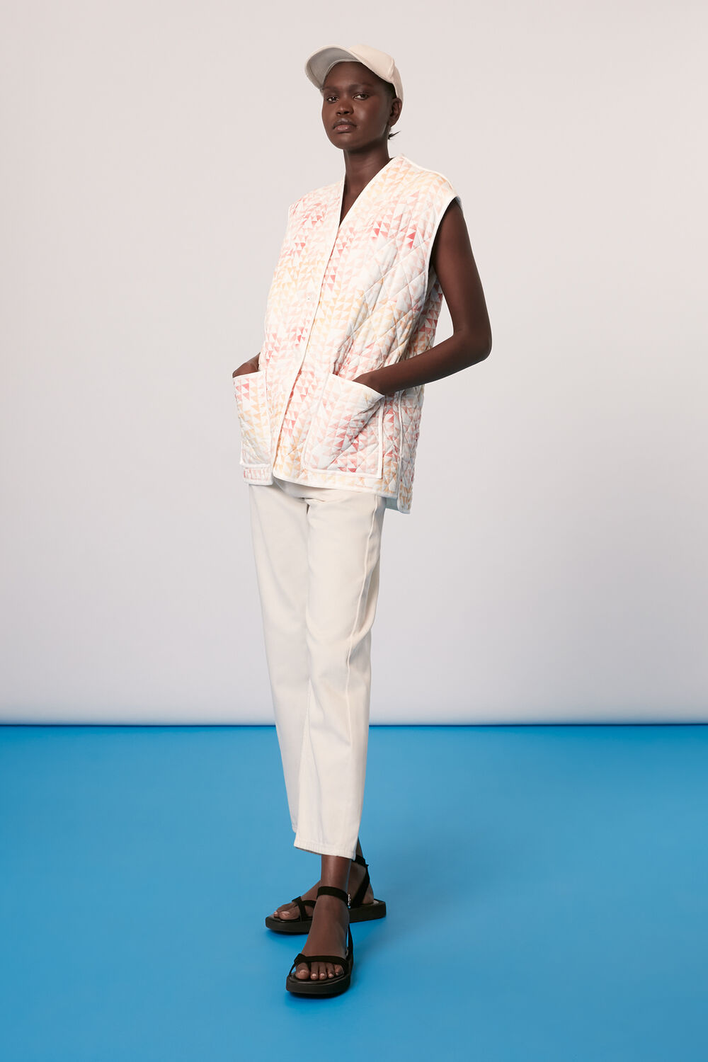 Hexagon Print Gilet