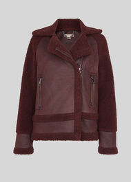 Borg Biker Burgundy