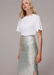 Sequin Column Skirt