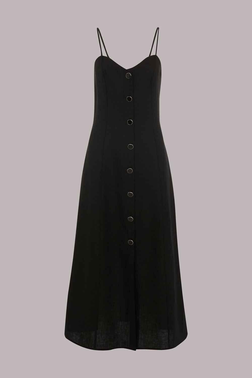 Ava Button Linen Mix Dress