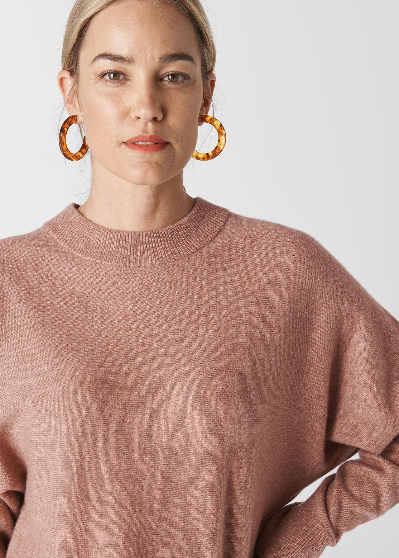 Dolman Cashmere Sweater Pale Pink