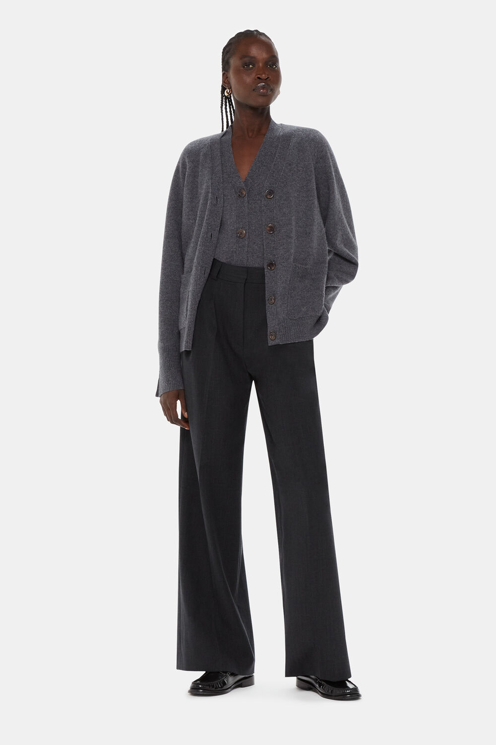 Wool Relaxed Pocket Cardigan