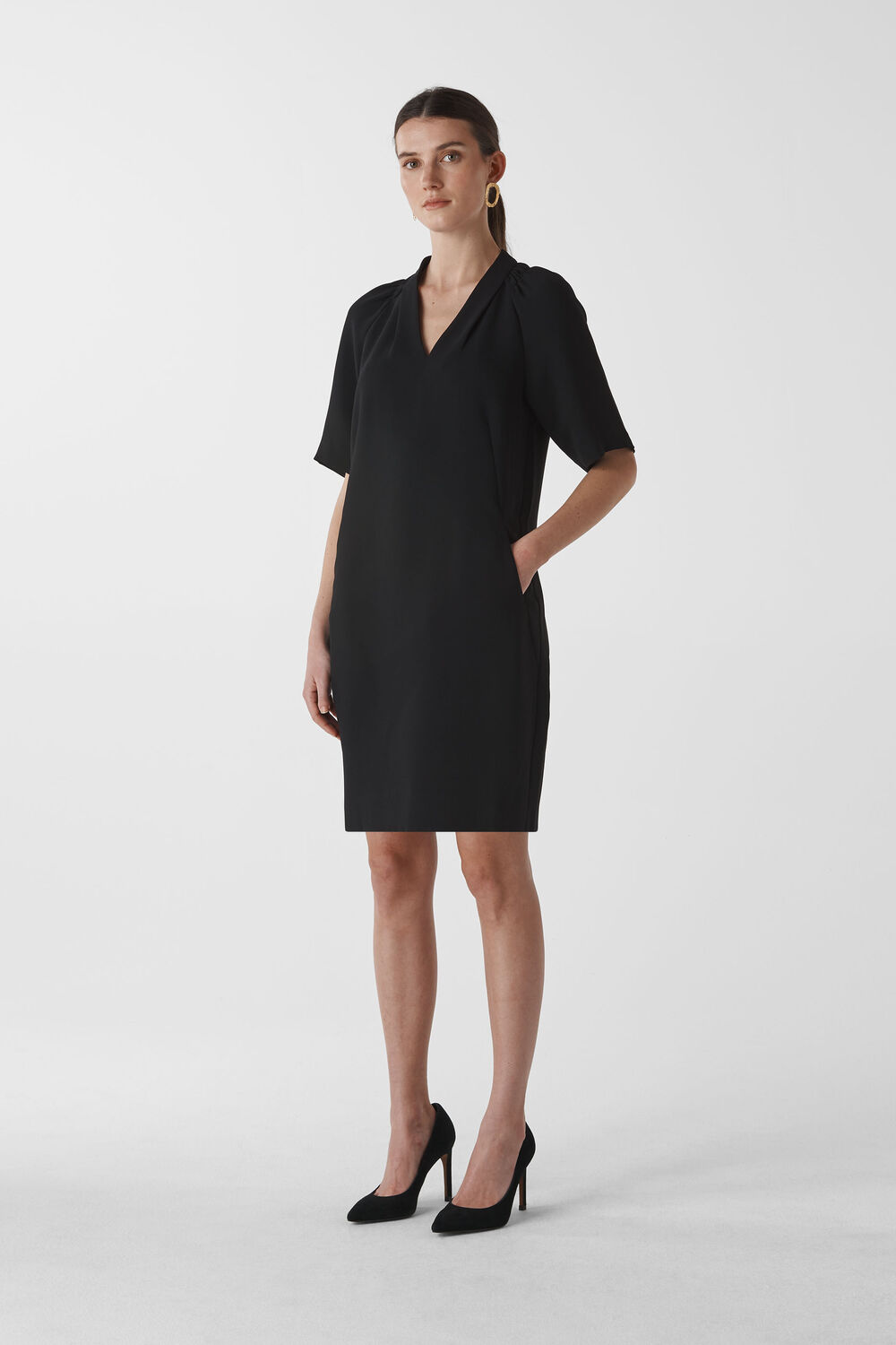 Devyn Crepe Dress Black