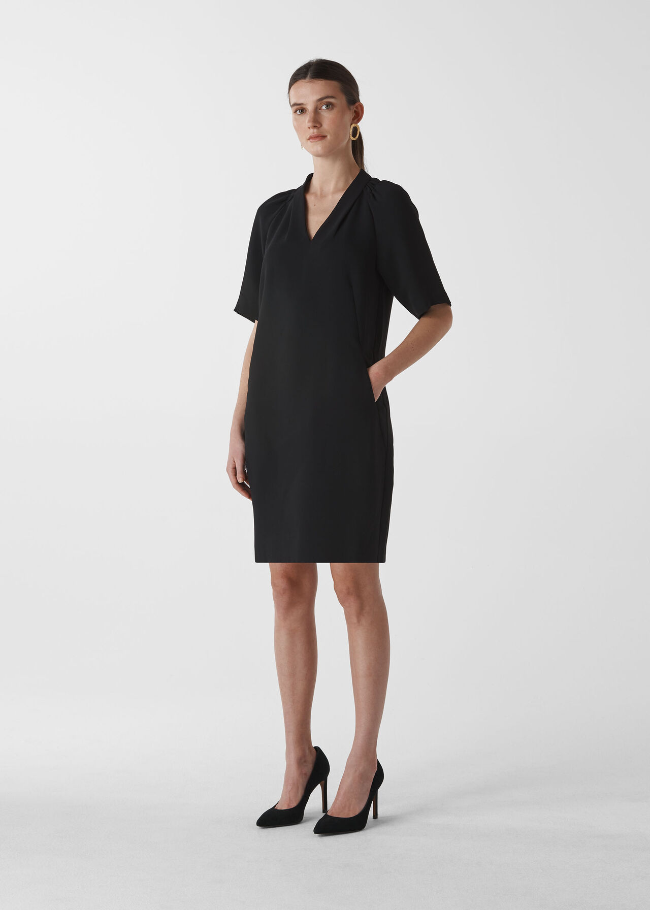 Devyn Crepe Dress Black