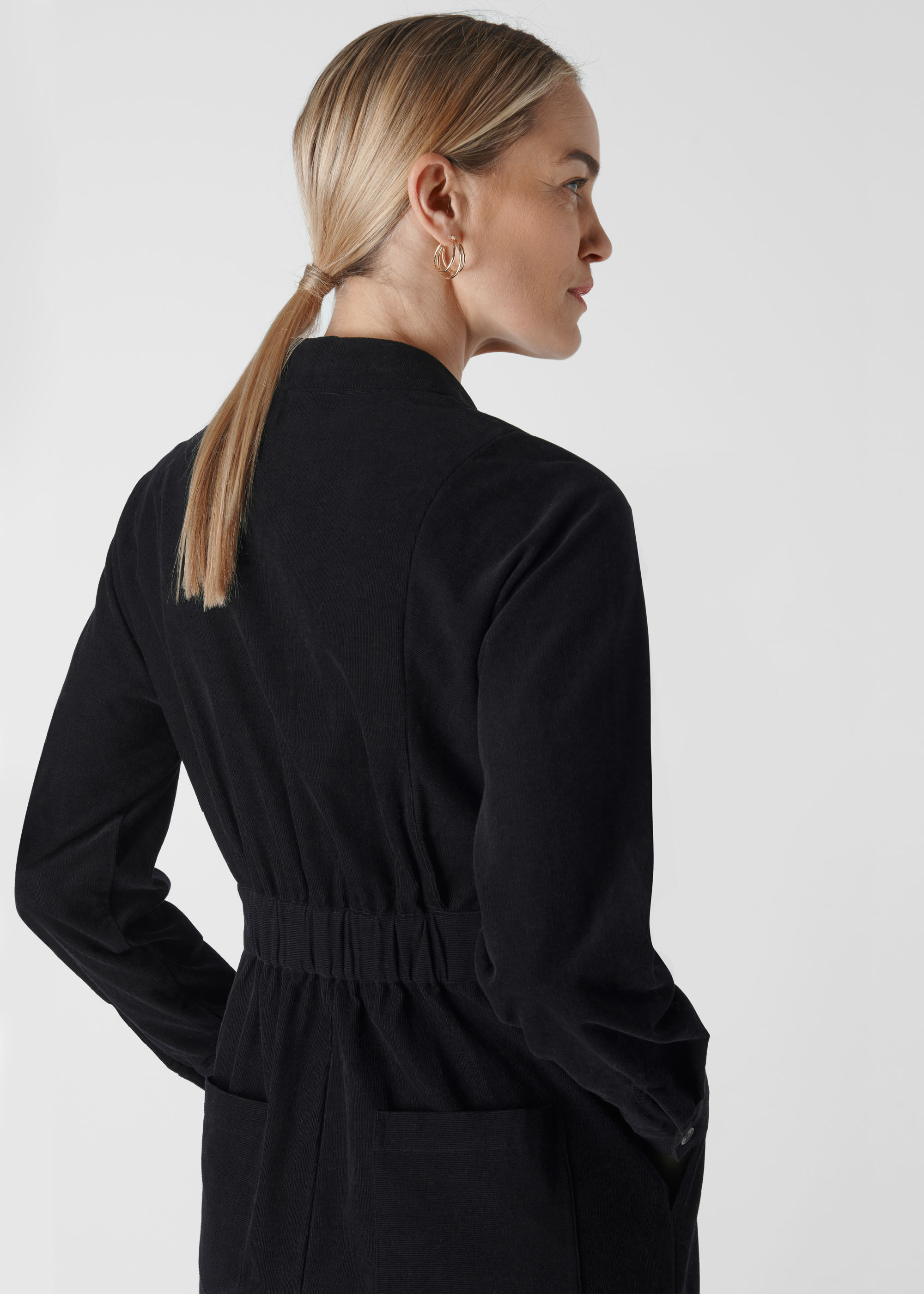 Black cord dress hotsell