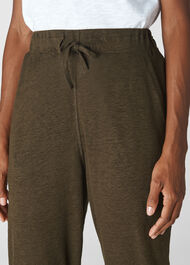 Washed Linen Jogger Khaki