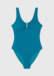 Textured Ring Detail Swimsuit