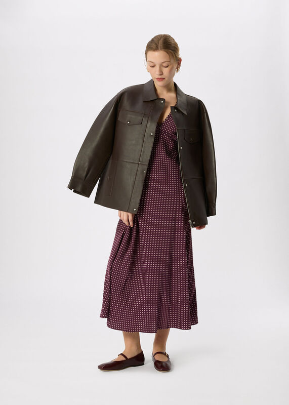 Purple Petite Mini Spot Sleeveless Dress