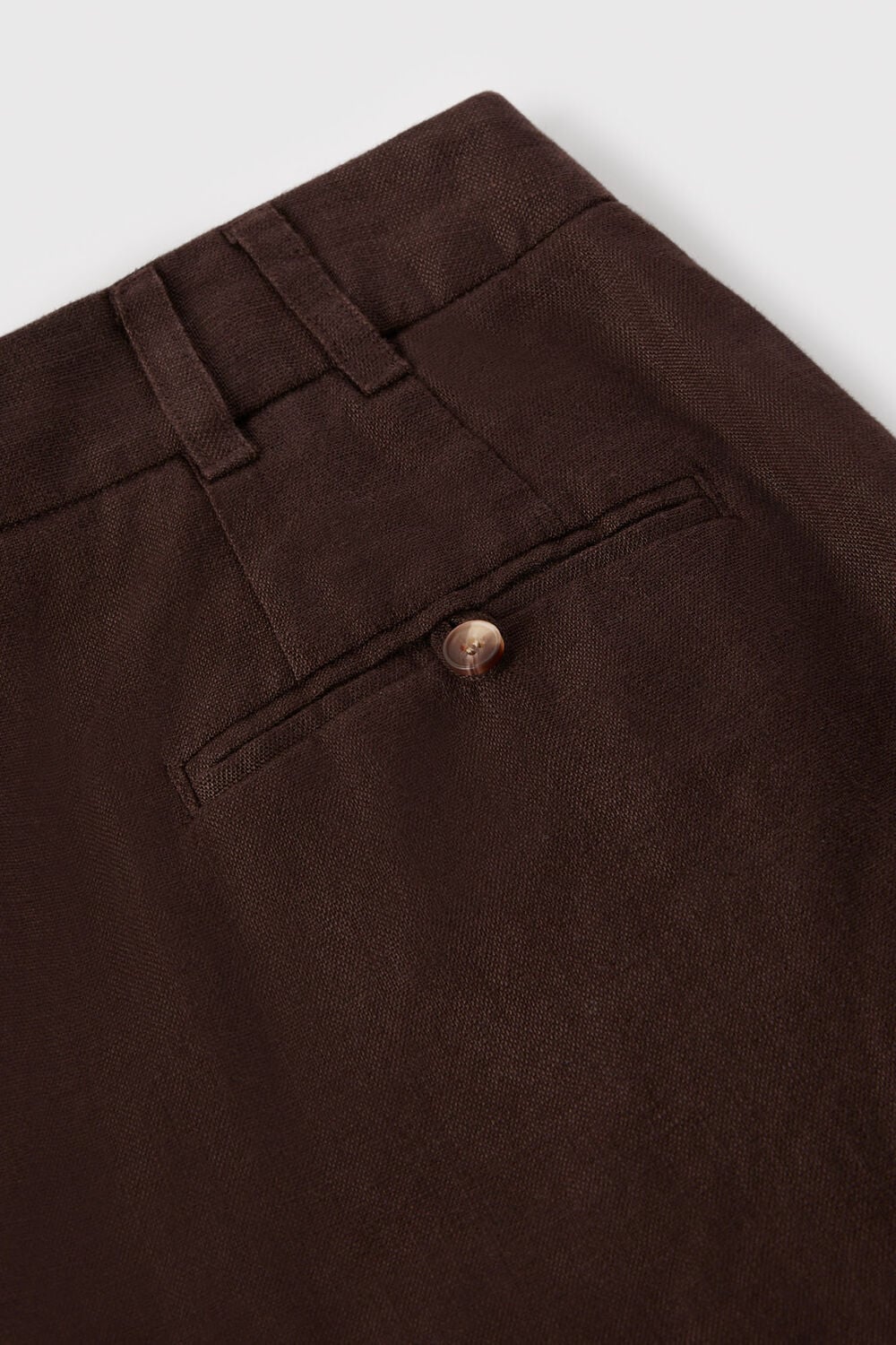 Brown Linen Bermuda Short
