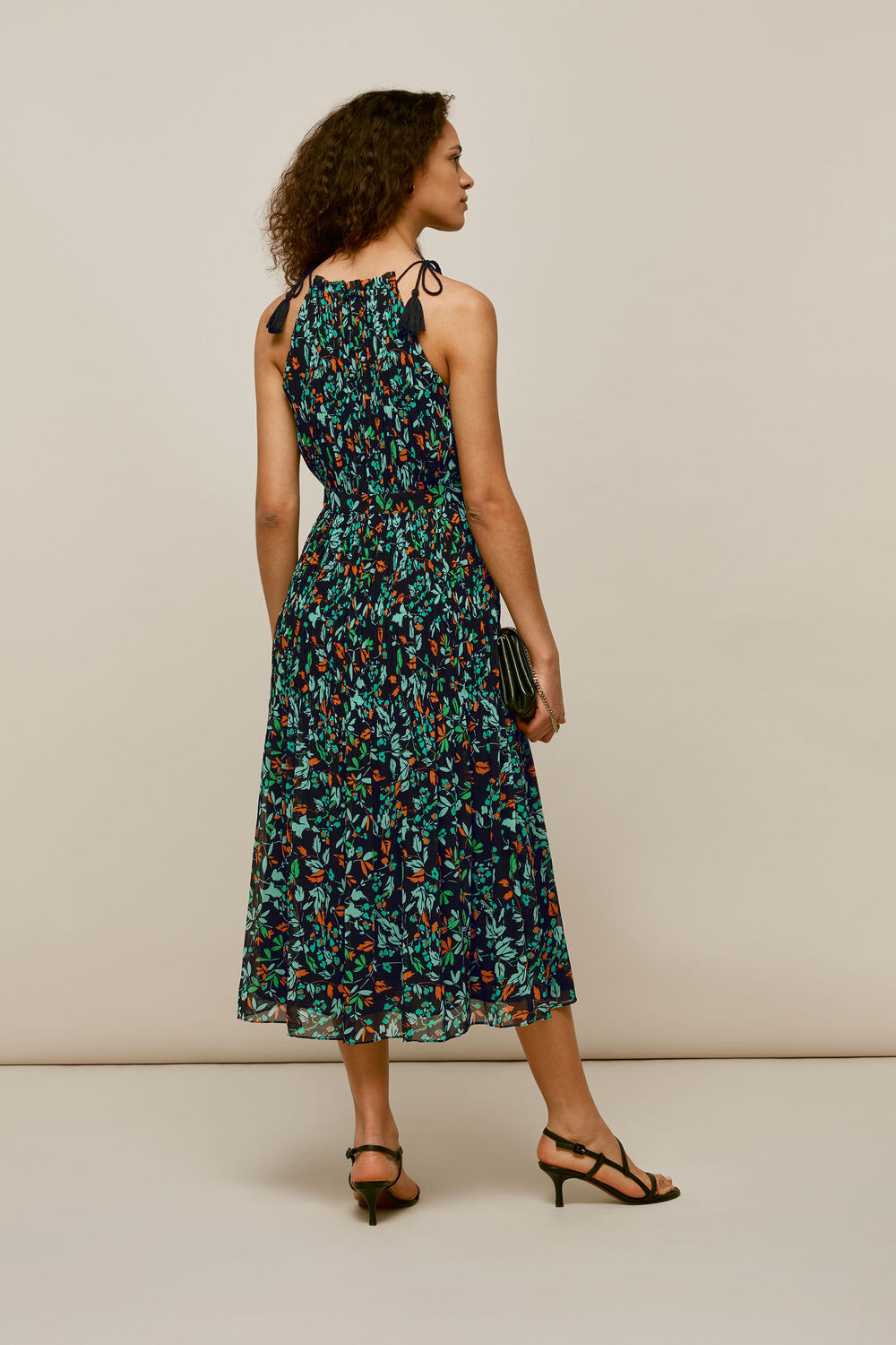 Forest Floral Halter Dress