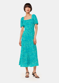 Sketched Grass Midi Dress
