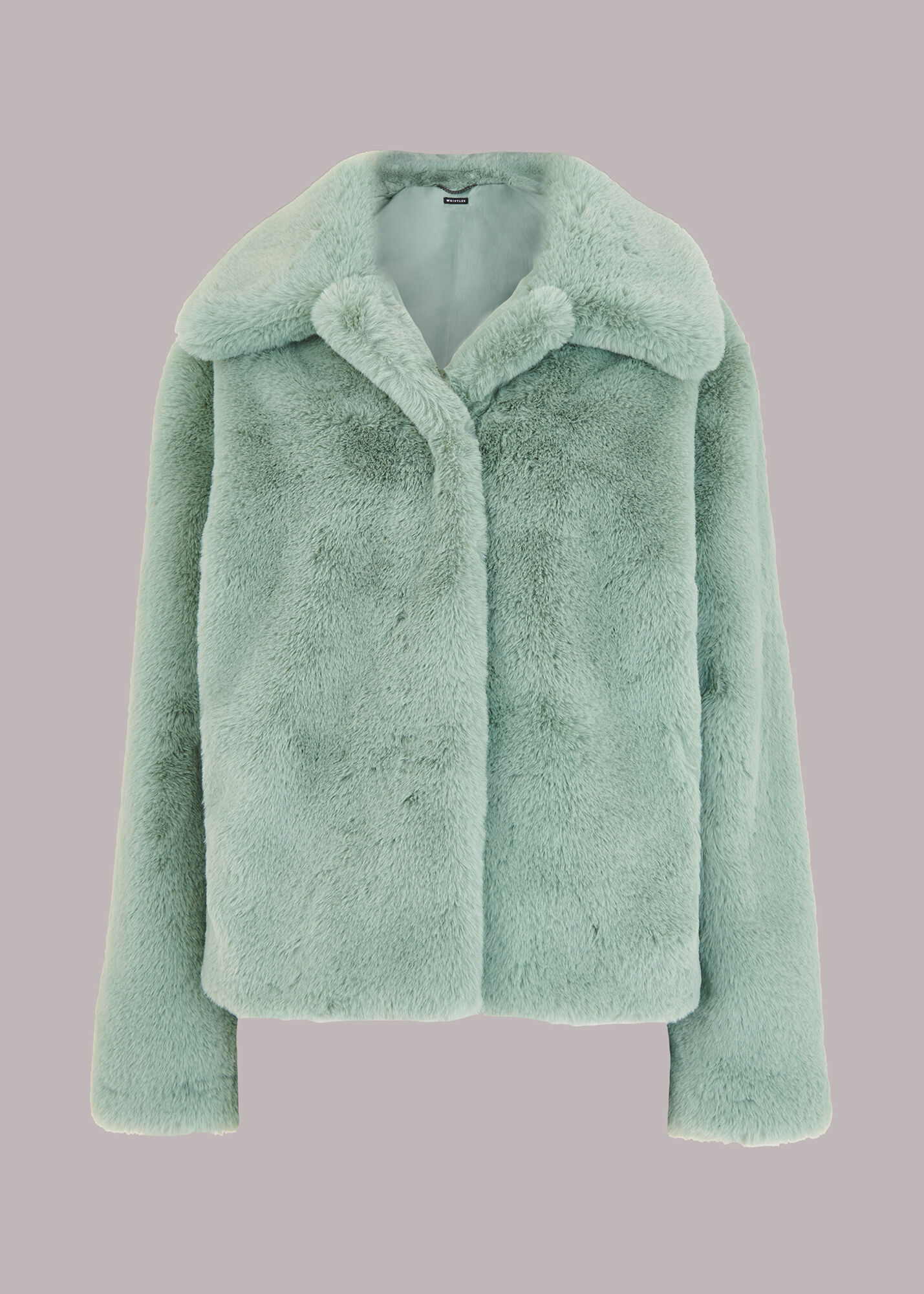 Pale Blue Drew Faux Fur Coat WHISTLES Whistles UK