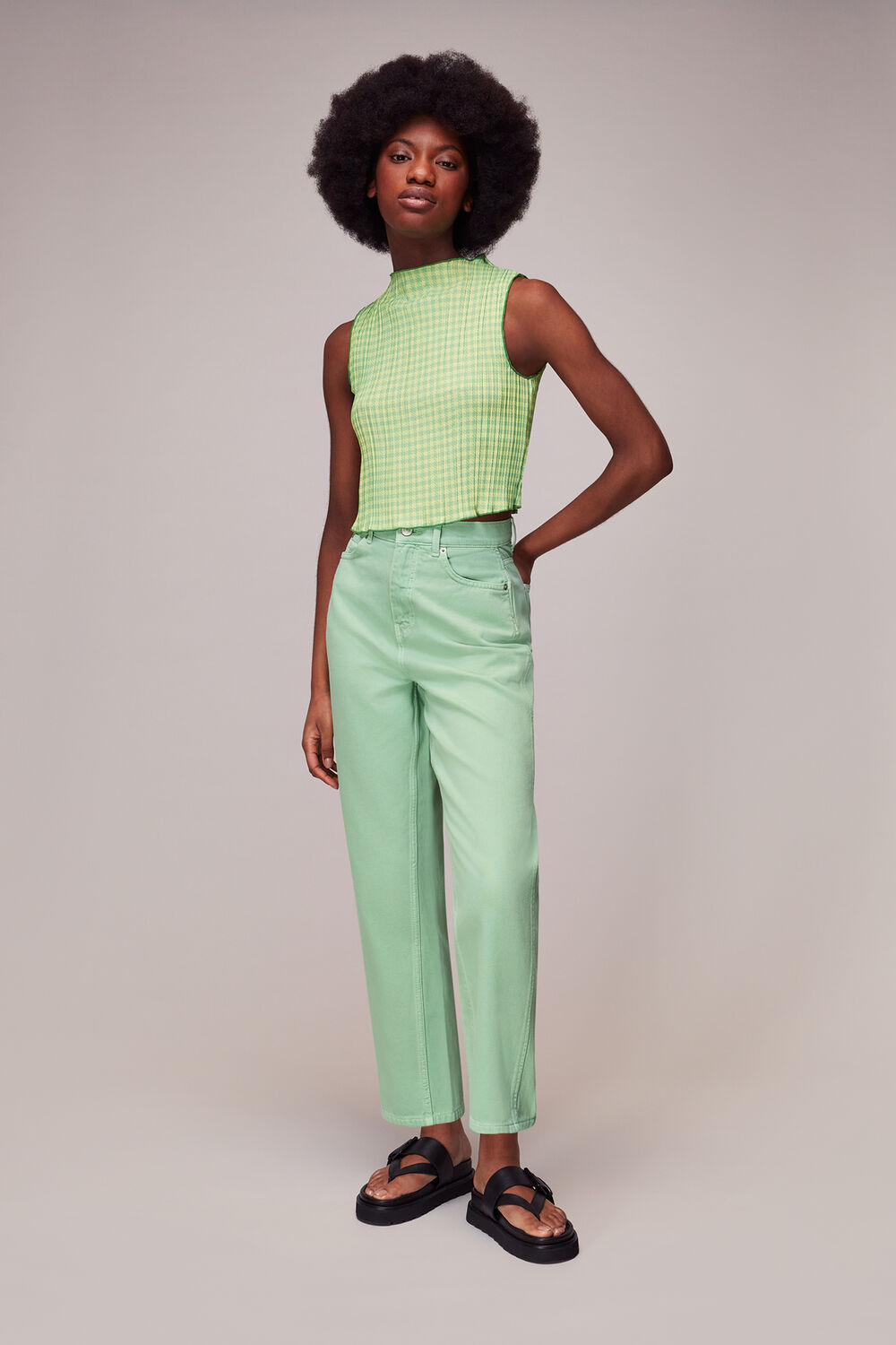 Green Barrel Leg Authentic Jean